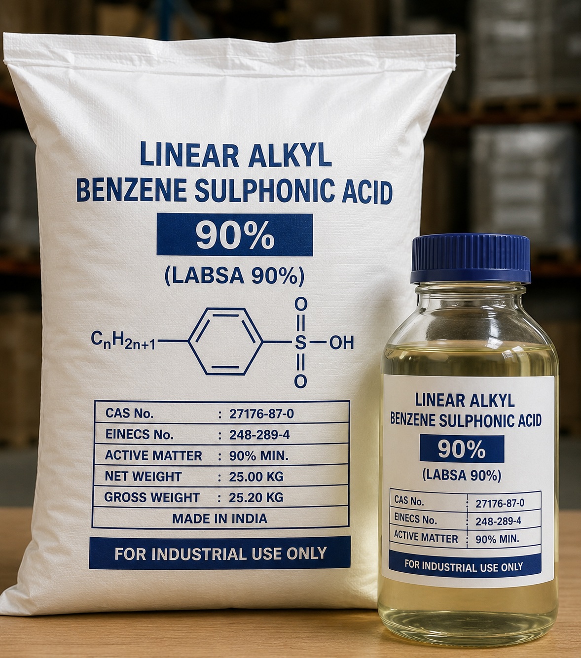 Linear Alkyl Benzene Sulphonic Acid 90% (LABSA 90%)